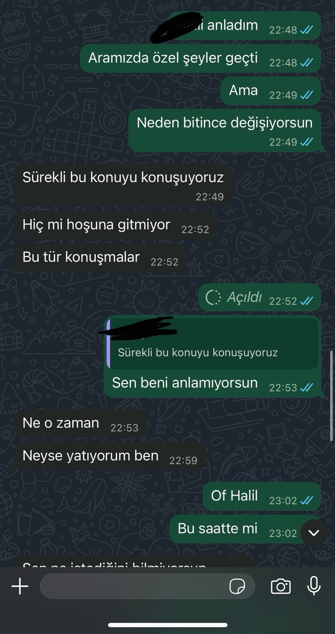 Eski sevgilim neden böyle bağı hiç yok mu benimle?