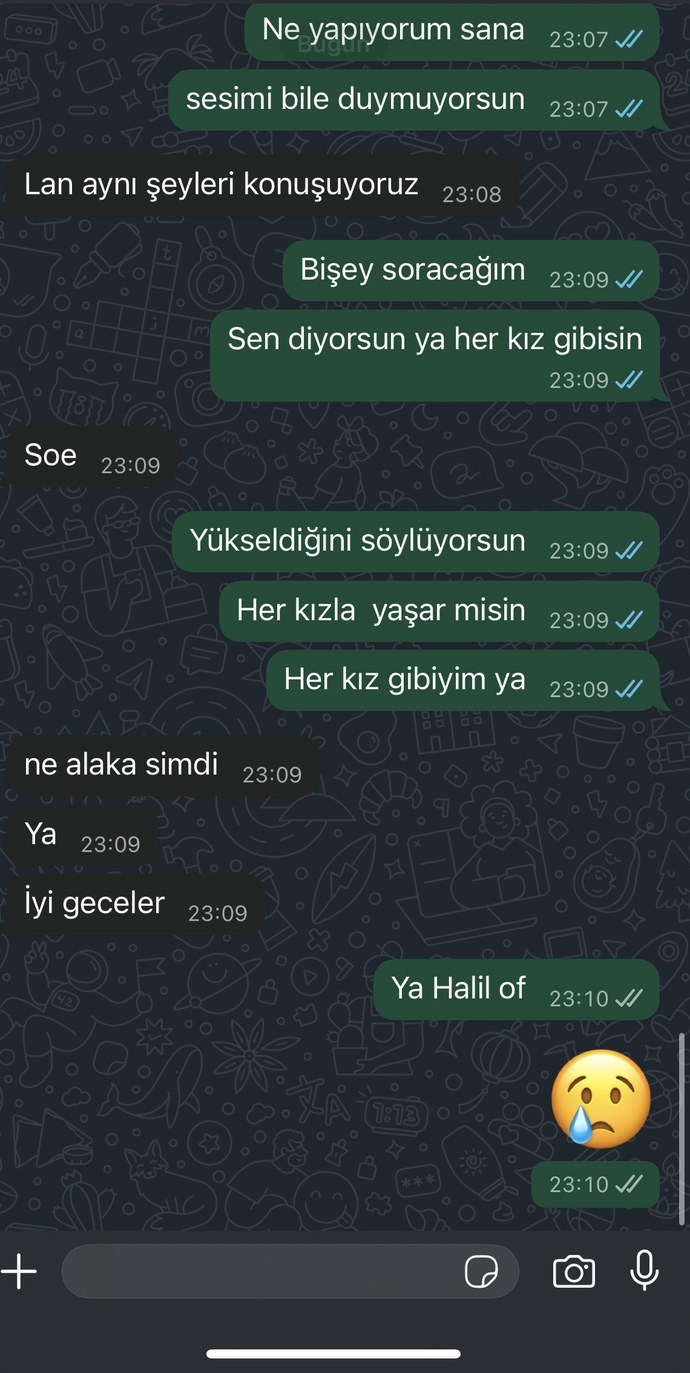 Eski sevgilim neden böyle bağı hiç yok mu benimle?