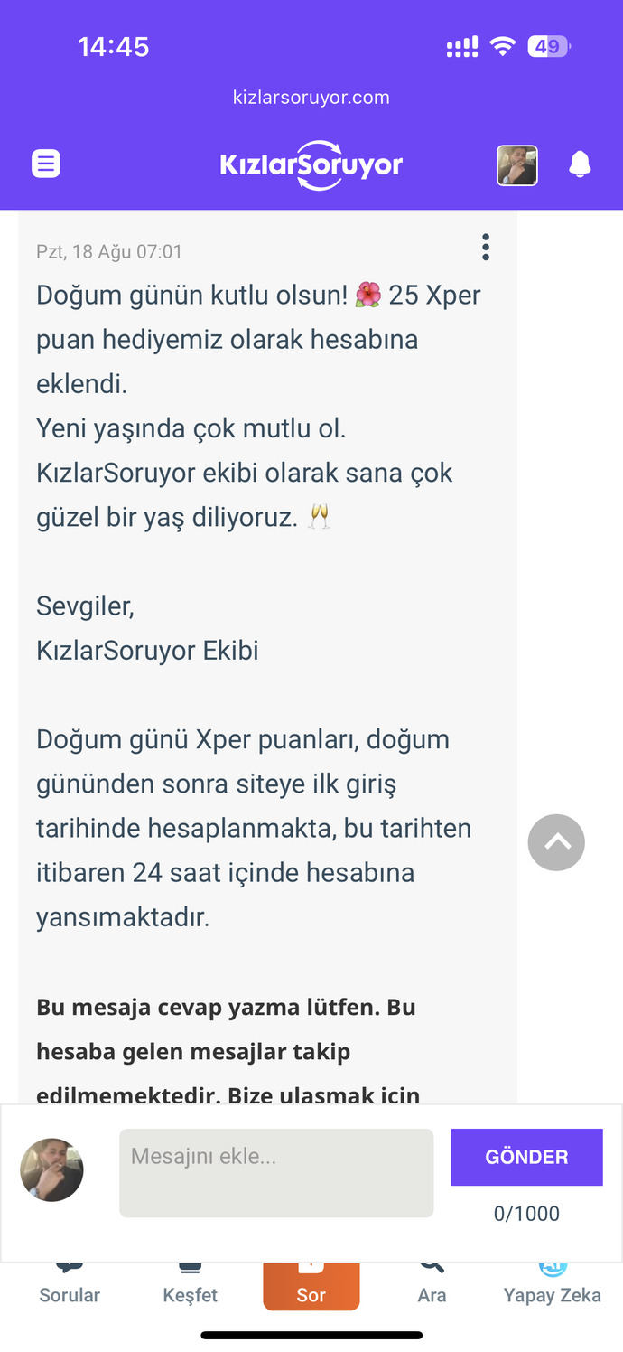 Dünyaya teşrifimizin sene-i devriyesi hayırlı olsun