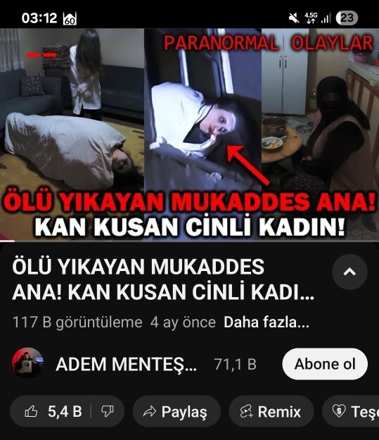 Paranormal videolar izlediniz mi?
