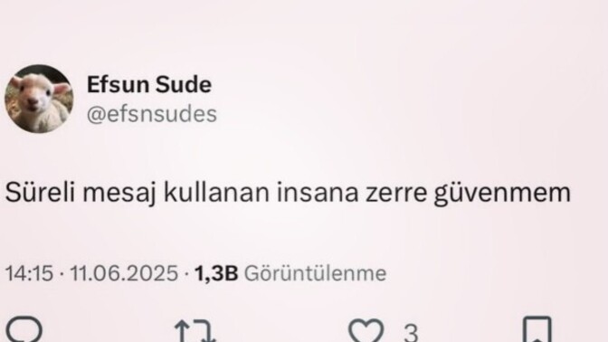 Süreli mesaj kullanır mısınız?