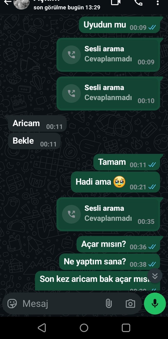 Sevgilimin attığı mesajlara ve tepkiye bakar mısınız?