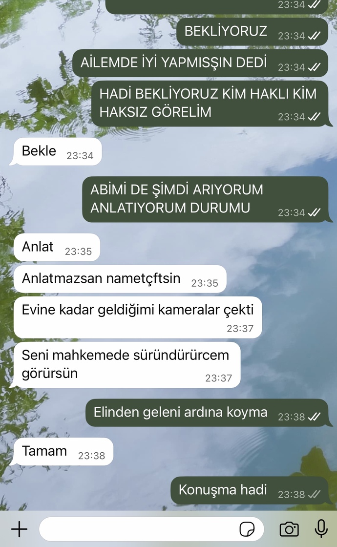 İş görüşmesine gittiğim kişi beni taciz etmeye kalktı bende yüzüne biber gazı sıktım beni polise şikayet etmekle tehdit ediyor?
