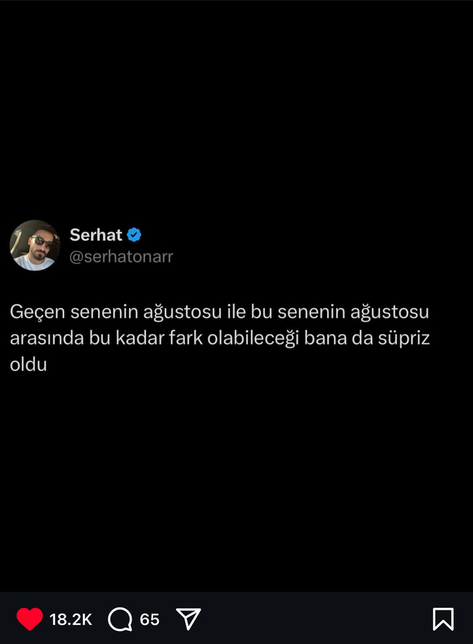 Geçen sene bu zamanlar neler yapıyordunuz?