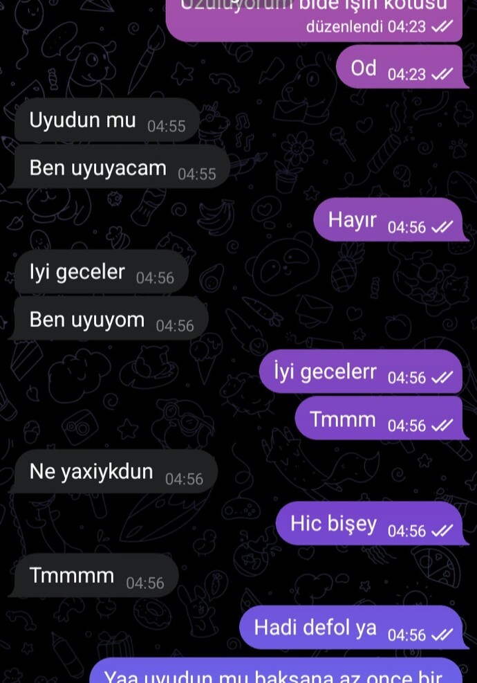 En son kiminle ne konustunuz?