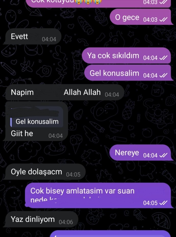 En son kiminle ne konustunuz?