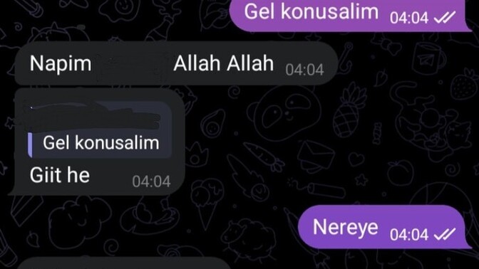 En son kiminle ne konustunuz?