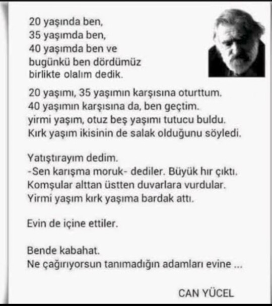 İnsan arada kendisi hakkında böyle bir öz eleştiri yapması lazım diye düşünüyorum. Peki ya siz?