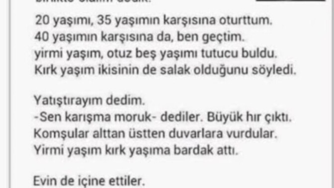 İnsan arada kendisi hakkında böyle bir öz eleştiri yapması lazım diye düşünüyorum. Peki ya siz?