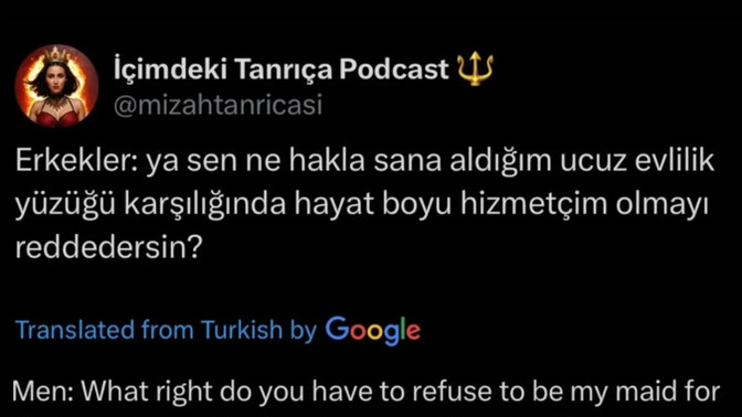 Erkeklerin evliliği övmesindeki amaç ne bedava hizmet görmek mi?