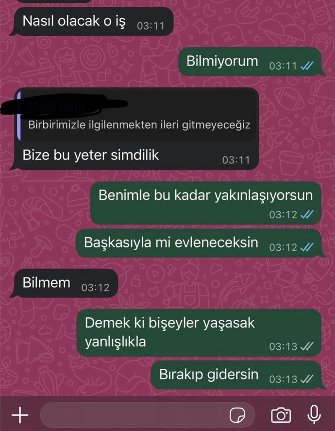 Yakınlaşan ama barışmayan eski sevgili?