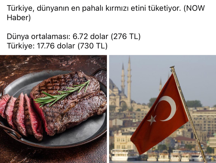 Türkiye dünyanın en pahalı etini tüketiyor! Ne düşünüyorsunuz?
