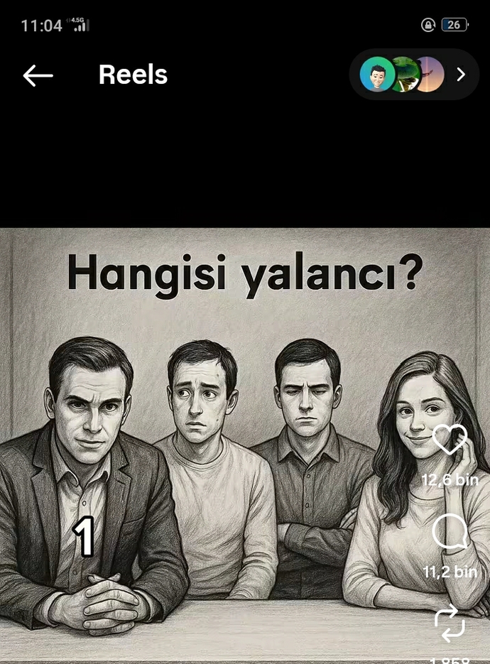 Sence hangisi yalancı tahmin et.. güncellemede açıklamayı yazacağım?