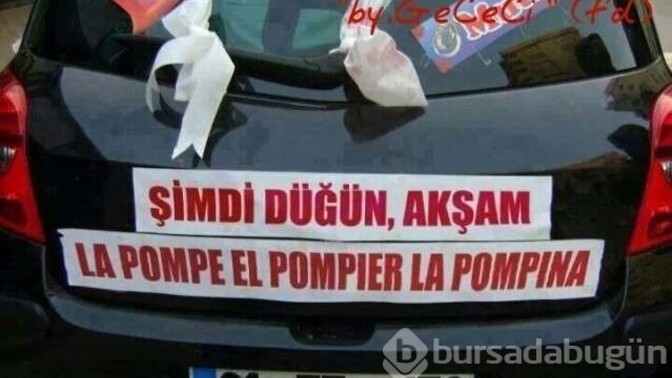 Gelin arabasına yazılan yazılar hakkında düşünceniz nedir?