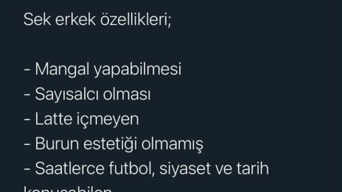 Sek erkek özellikleri bunlarmiş siz kaçına uyuyorsunuz beyler 😄?