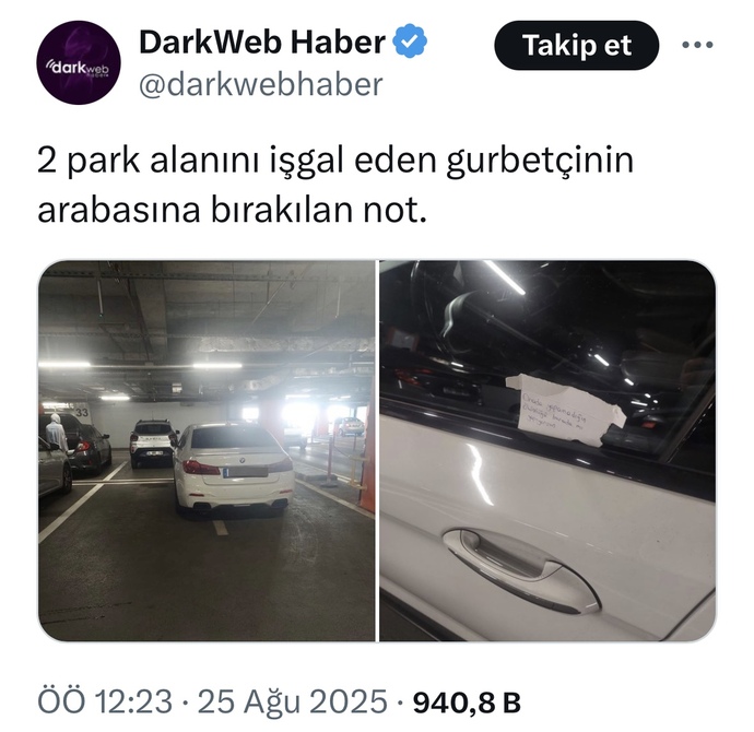 Aracınızı Park Ederken Çevreyi Ve Başka İnsanlarıda Düşünürmüsünüz? Yoksa Arabamda Arabam Mı Dersiniz?
