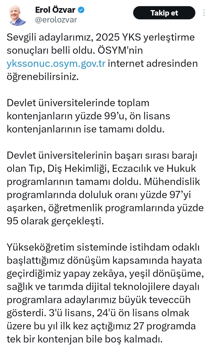 Merhaba ek tercihten önlisans açıköğretim yazacaktım puanımda 320 tek tercih yaptım gelmedi ek tercihte önlisans bölümü açılacakmı?