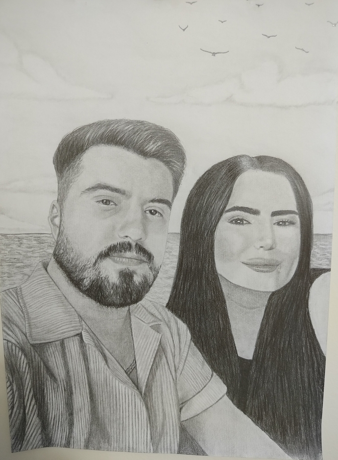 21x29 cm karakalem çalışması