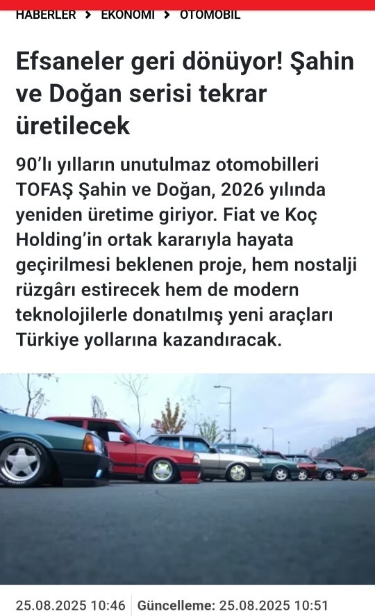 Tofas sahin dogan geri donuyor ne dusunuyirsunuz?