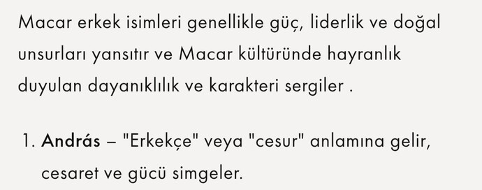 Adının anlamı ne?