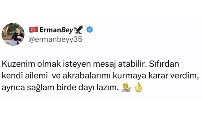 Sıfırdan kendi ailemi kuruyorum akrabam olmak isteyenler söylesin bi?