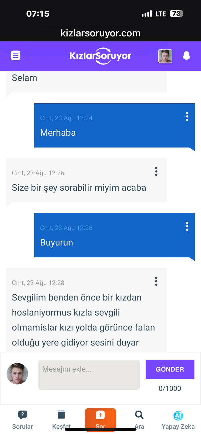 Neden sonucu böyle oluyor bu sohbetlerin?