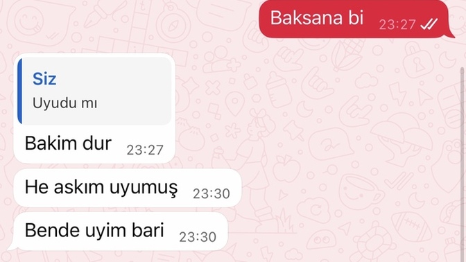 Bi anda uyuması normal mi?
