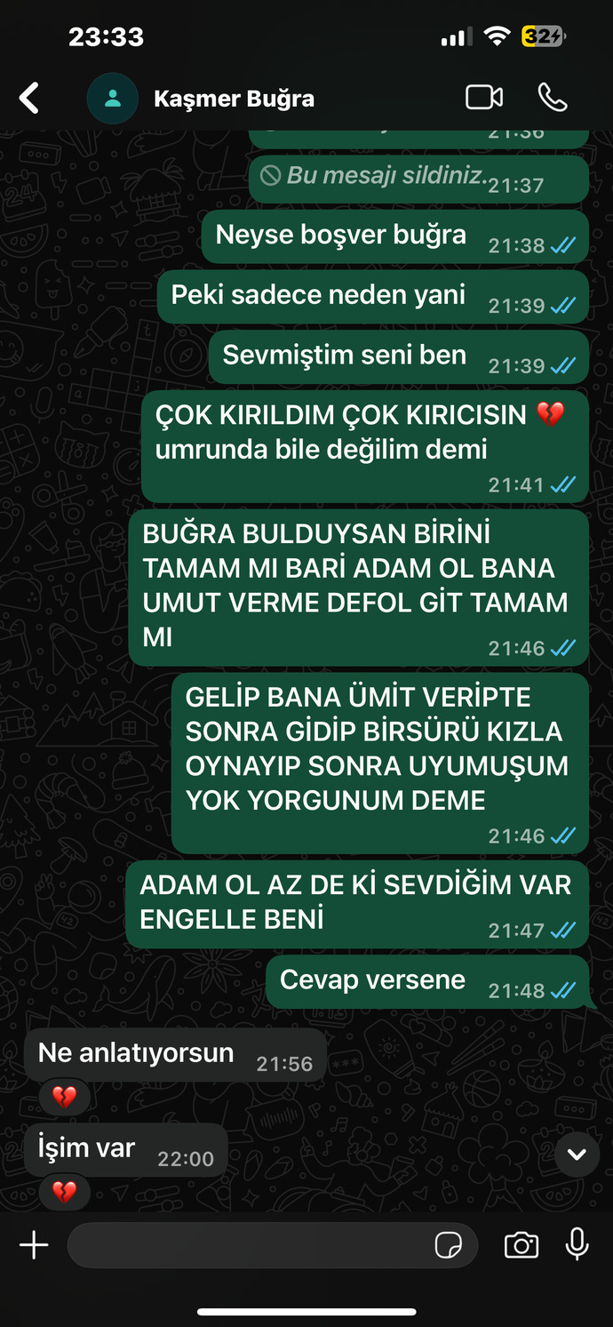 Böyle birine bas davranılır ben nerde hata yaptım sevmiştim o kadar?
