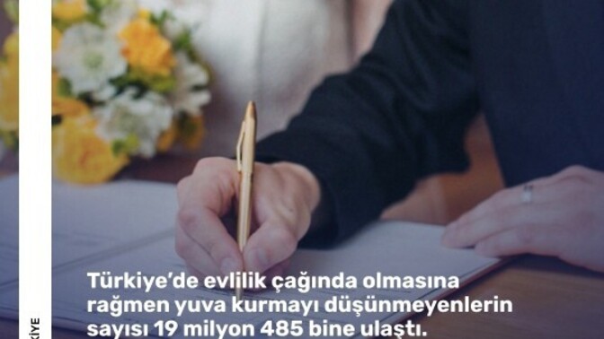 Türkiye'de evlilik çağında olup da evlenmeyenlerin sayısı 20 milyona yaklaştı. Siz ne düşünüyorsunuz?