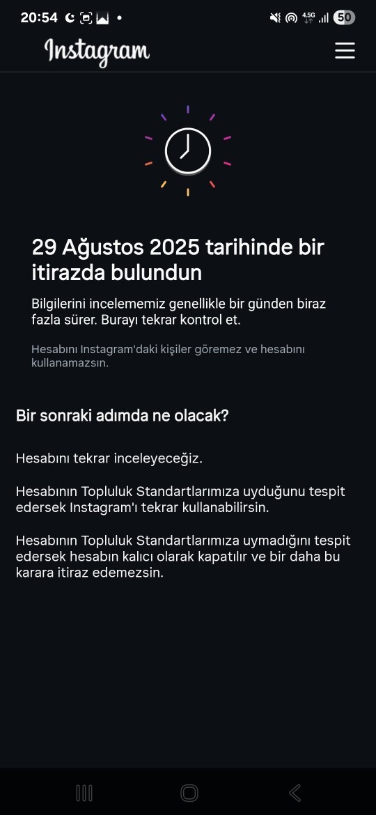 Instagram hesabım askıya aldındıı😭 itiraz ettim açılır mı? 🥹?