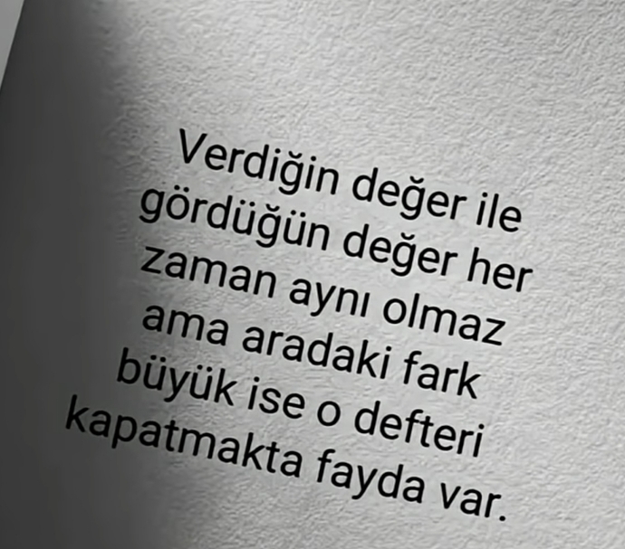 Verdiğiniz değer ile gördüğünüz değer arasında fark var mı?