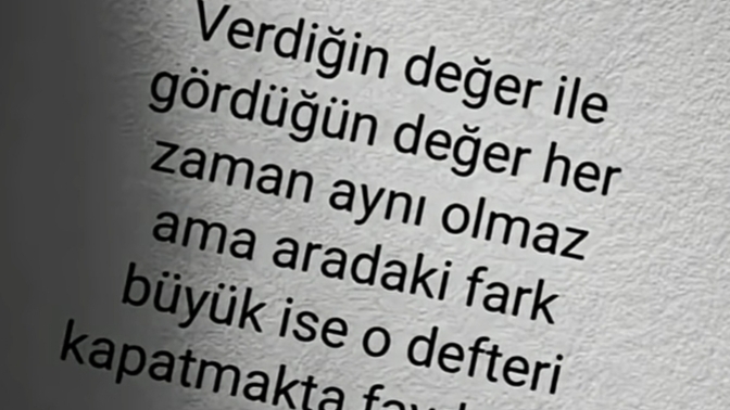 Verdiğiniz değer ile gördüğünüz değer arasında fark var mı?