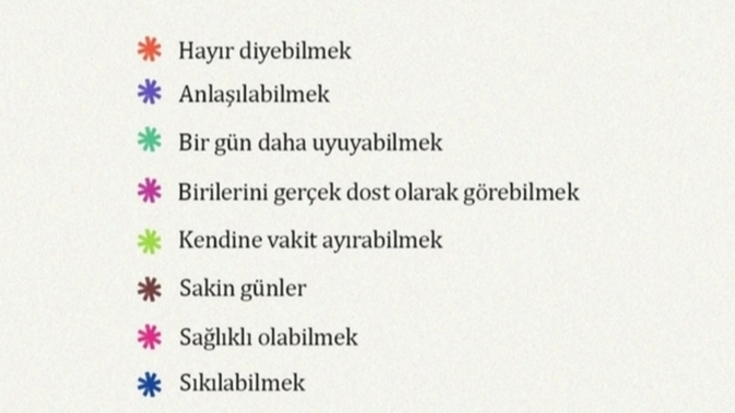 Hayattaki gerçek lüksleriniz nelerdir?