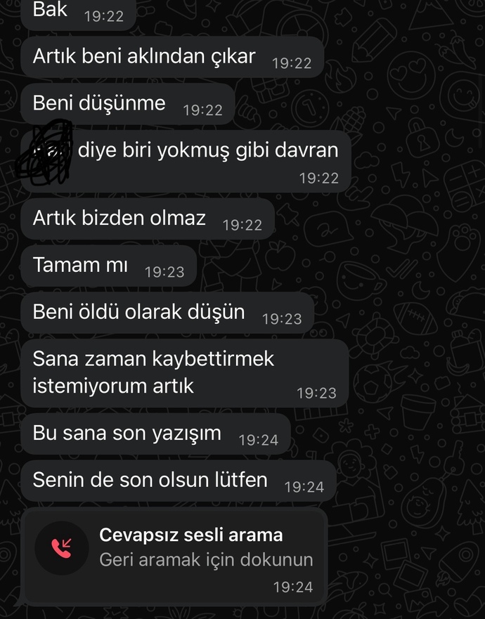 Bunları yazan eski sevgili tam mi soğumuştur?
