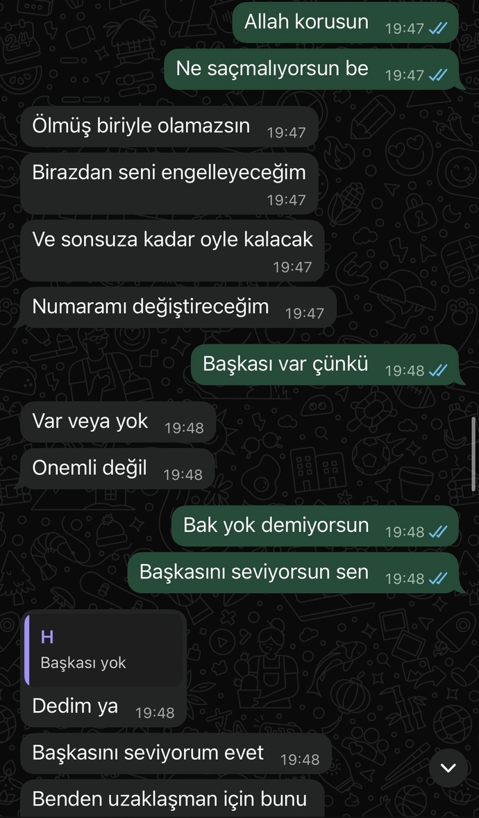 Bunları yazan eski sevgili tam mi soğumuştur?