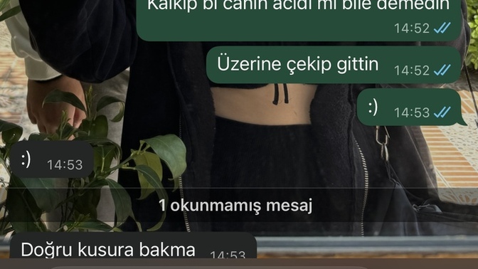 Nişanlımla şakasına birbirimize vuruyorduk biraz abarttı ve tribe girdi?