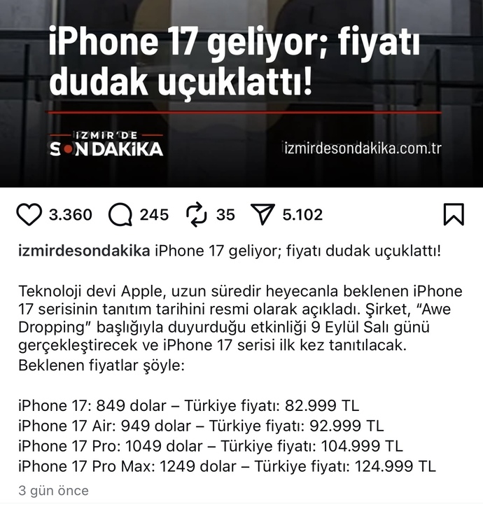 İPhone 17 alacak mısınız?