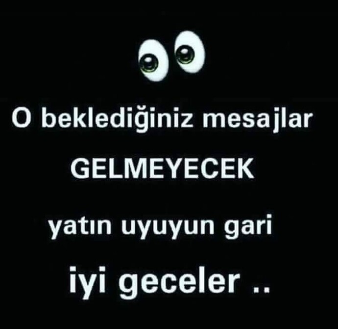 O beklediğiniz mesaj gelmez, yoksa bekliyormusunuz?