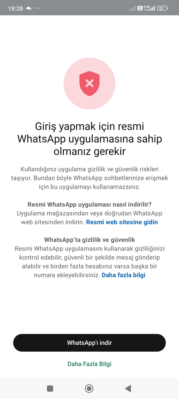 Resmi uygulama olduğu halde neden aynı yazı çıkıyor?
