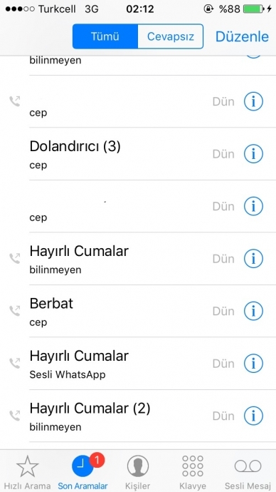 Telefon rehberinde kayıtlı en garip isim ne?