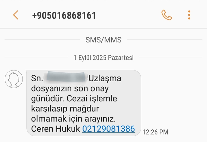 Bu SMS ne anlama geliyor?