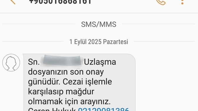 Bu SMS ne anlama geliyor?