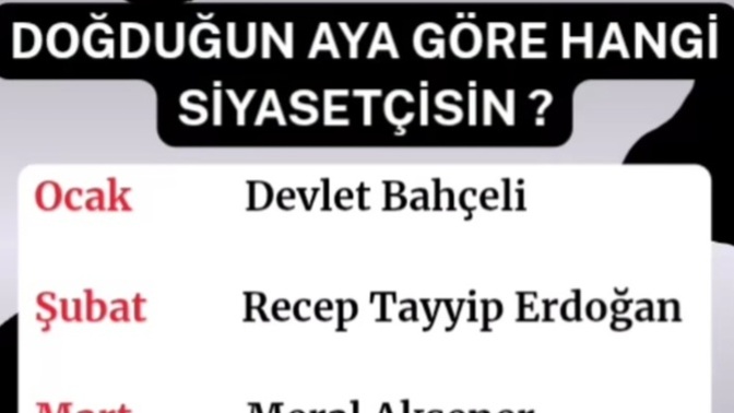 Doğduğun aya göre hangi siyasetçisiniz?