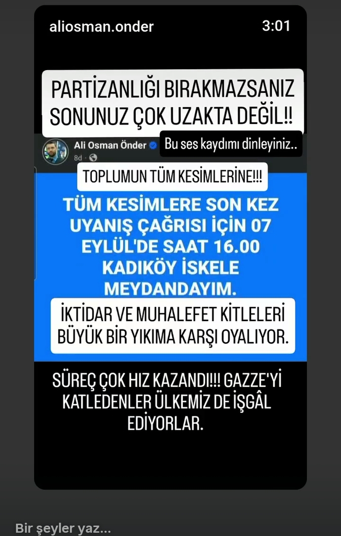 Pazar günü Kadıköy de buluşalım diyoruz ne dersiniz?