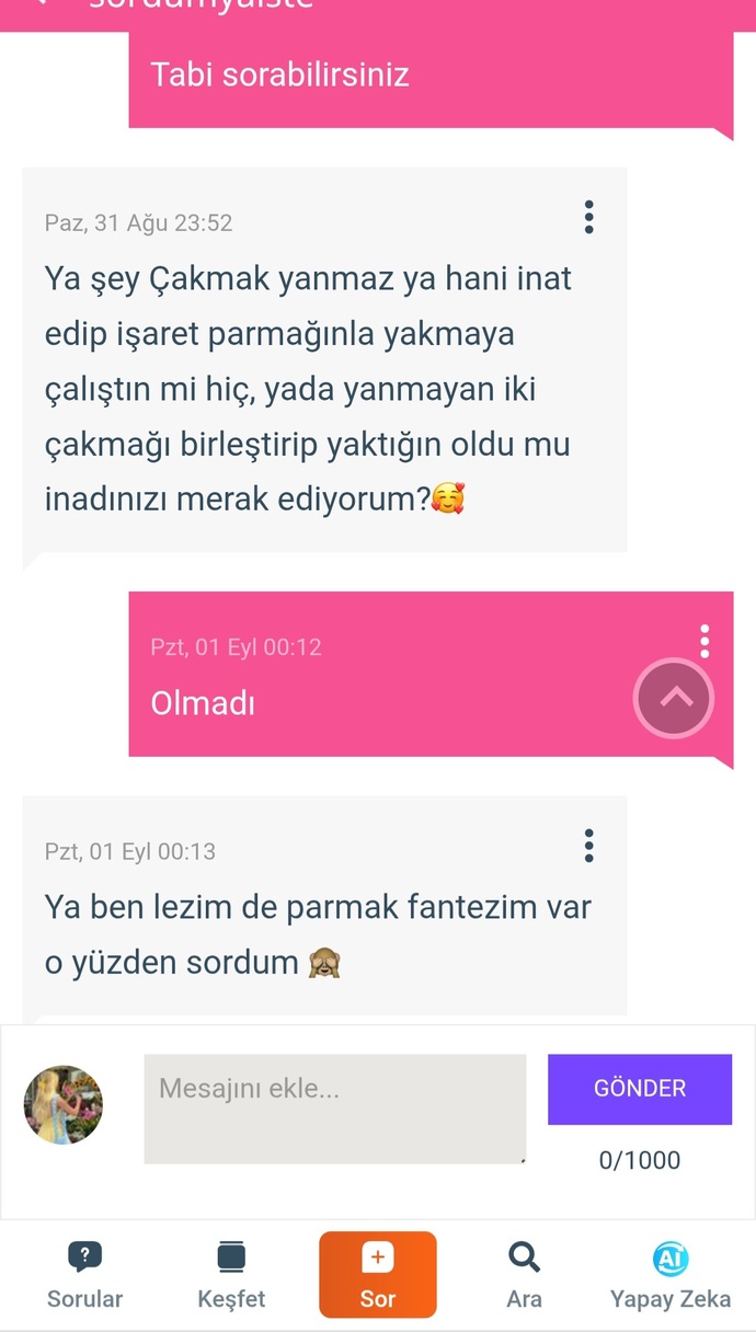 Sizde boyle sal*k insanlar mesaj atıyormu?
