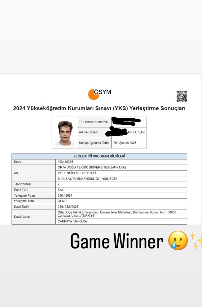 Sevincimi sizinle paylaşayım istedim 😇?