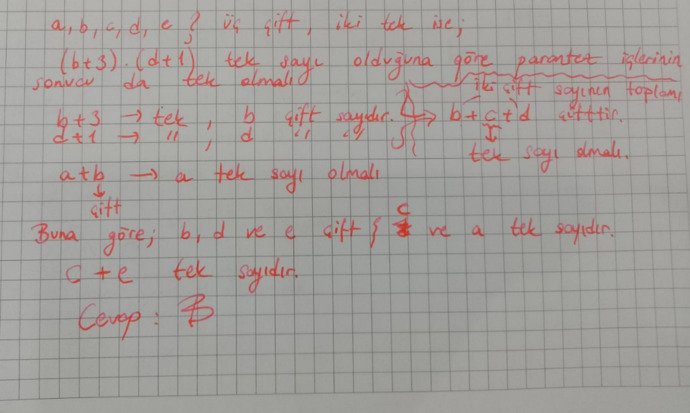 Bu matematik sorusunu yapabilir misiniz?
