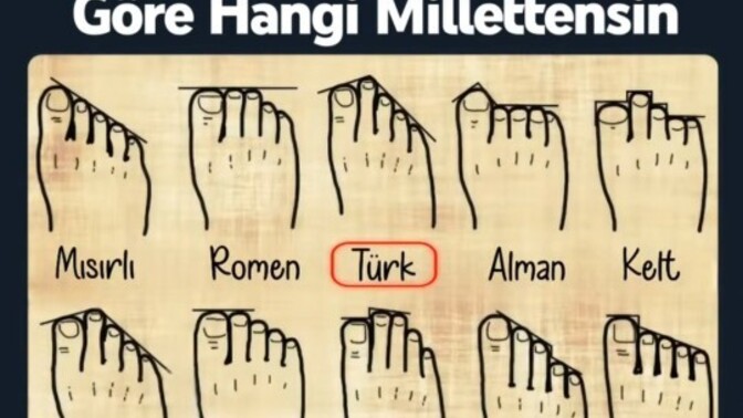 Ayak parmaklarına göre hangi millettensin?