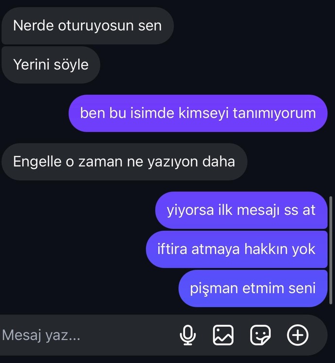 Arkadaşlar instagram’da tanımadığım biri beni tehdit ediyor ne yapabilirim?