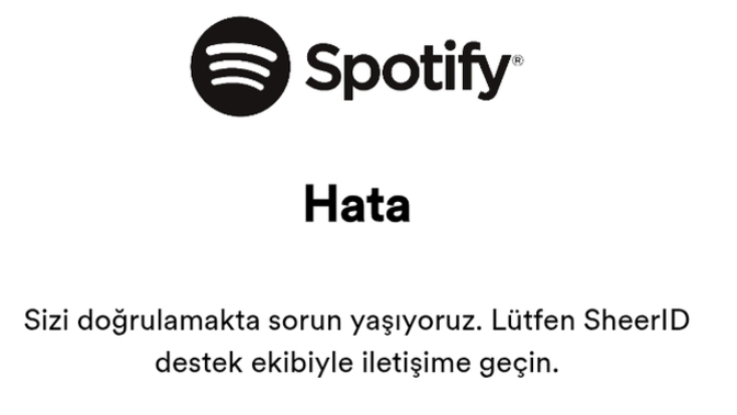 Spotify'a premium öğrenci üyeliği yapmak istiyordum böyle bir sorun ile karşılaştım nasıl çözülür ne yapmam gerekiyor?